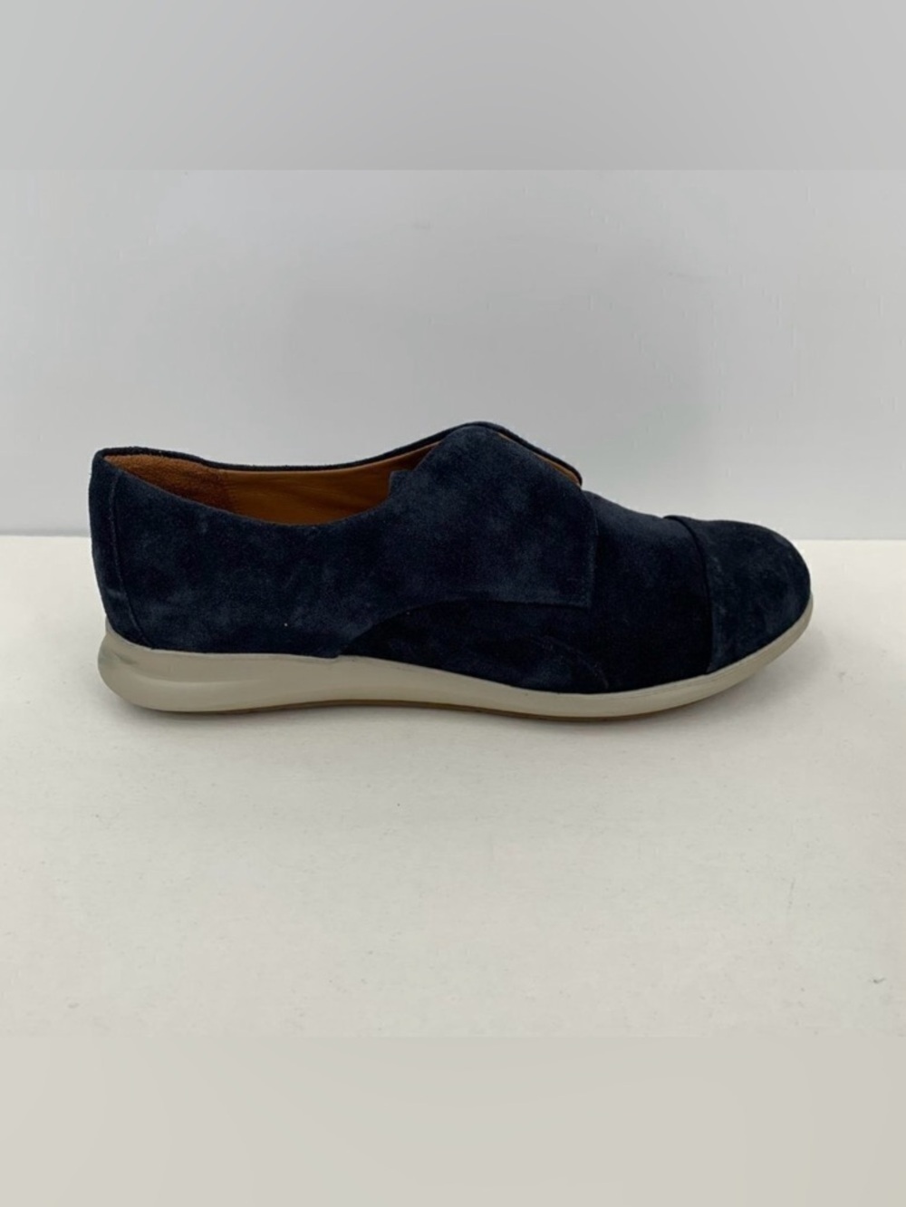 Samuel Hubbard Freedom now navy blue suede oxford lace-up shoe flat comfort 9